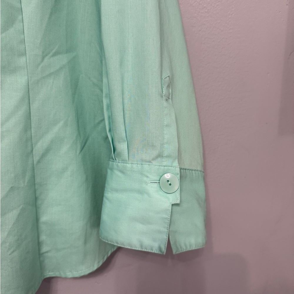 Foxcroft Mint Green Button Down Shirt - image 4